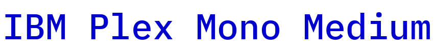 IBM Plex Mono Medium font